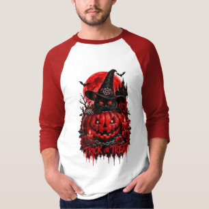 Same Spooky Energy Raven Pumpkin Gothic Halloween  T-Shirt