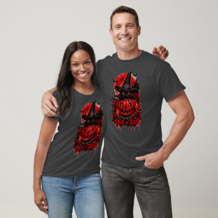 Same Spooky Energy Raven Pumpkin Gothic Halloween  T-Shirt