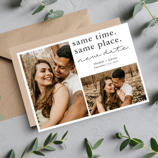 Same Time Same Place New Date Save The Date Card (Creator Uploaded)