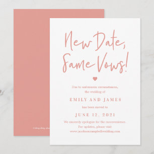 Same Vows EDITABLE COLOR Change The Date Card