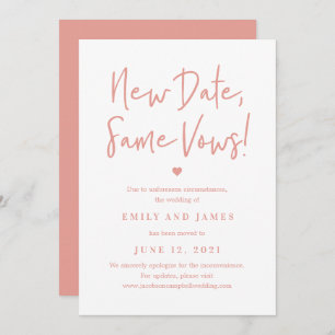 Same Vows EDITABLE COLOR Change The Date Card