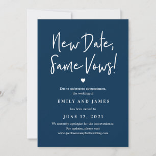 Same Vows EDITABLE COLOR Change The Date Card