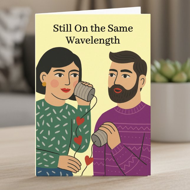 Same Wavelength 10th Wedding Anniversy Card (Creator Uploaded)