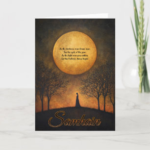 Samhain Autumn Greeting Card, customisable Thank You Card