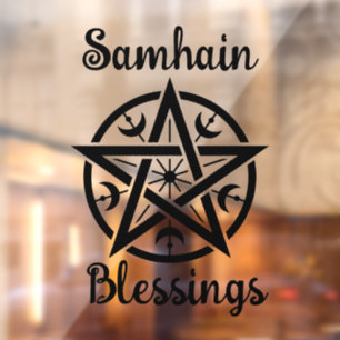 Samhain Blessings Halloween Witches Blessing Window Cling