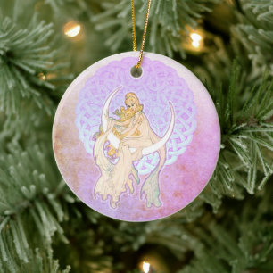 Samhain Greetings Lunar Goddess Ornament