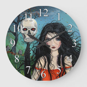 Samhain Halloween Fantasy Gothic Art Clock