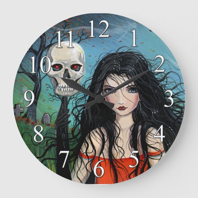 Samhain Halloween Fantasy Gothic Art Clock (Front)