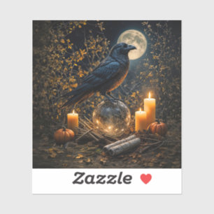 Samhain Inspired Raven Mystical Moon