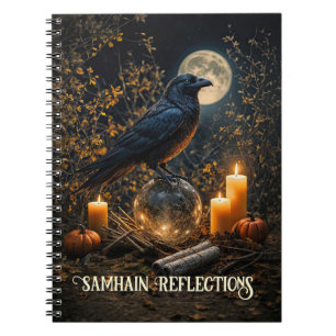 Samhain Journal with Raven and Moon
