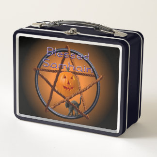 samhain pentacle metal lunch box