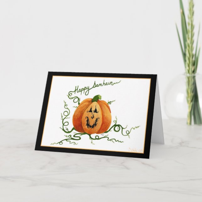 Samhain Pumpkin Card (Front)
