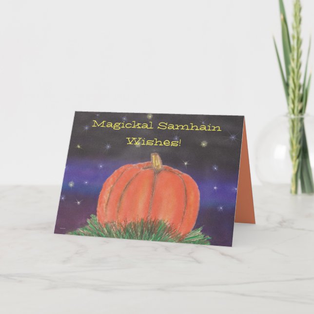 Samhain Pumpkin Night Card (Front)