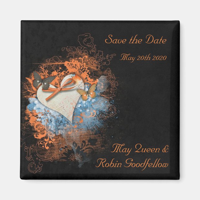 Samhain Wedding Pagan Save the Date Magnet (Front)