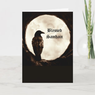 Samhain with Crow Raven Portal Card