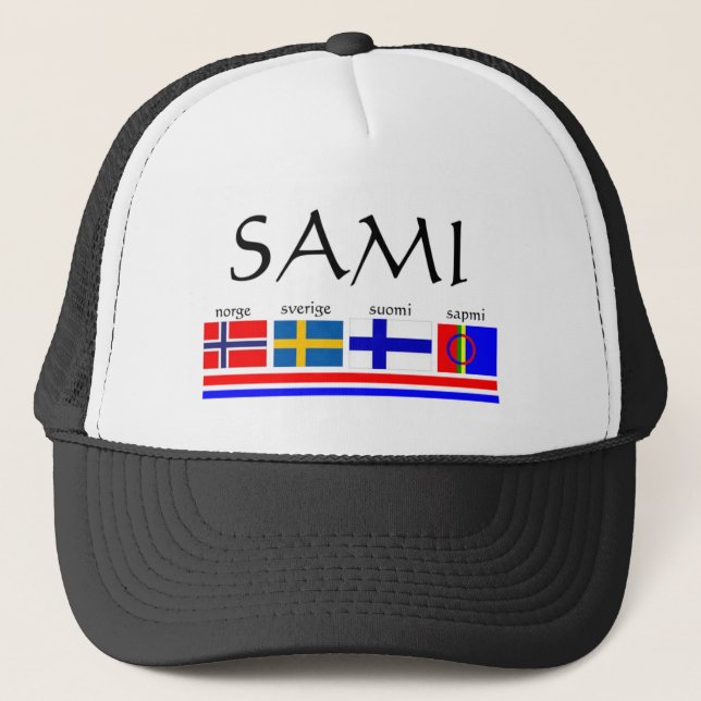 Sami and Scandinavian flags Trucker Hat (Front)