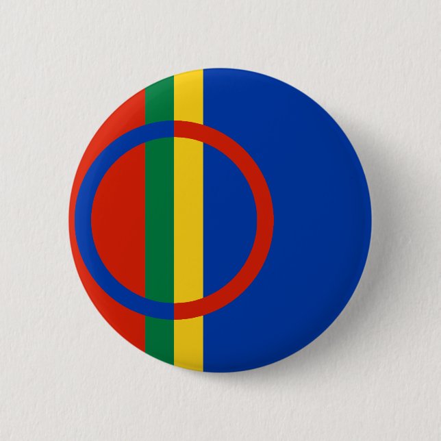 Sami, Finland 6 Cm Round Badge (Front)