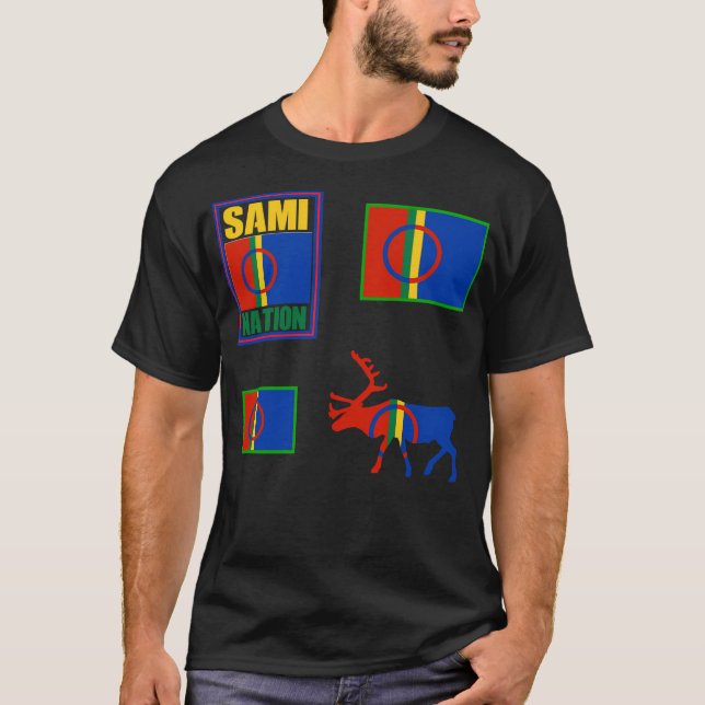 Sami Nation. Saami Flag. T-Shirt (Front)
