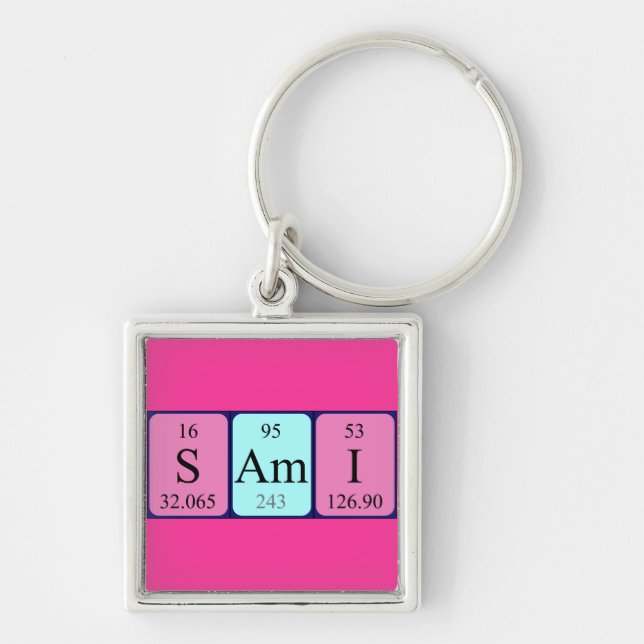 Sami periodic table name keyring (Front)