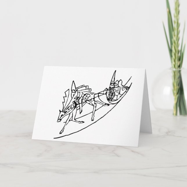 Sami Reindeer Sled Ride Card (Front)