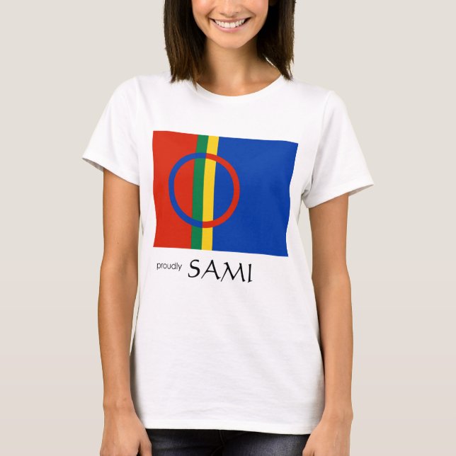 Sami t-shirt Proudly Sami design (Front)