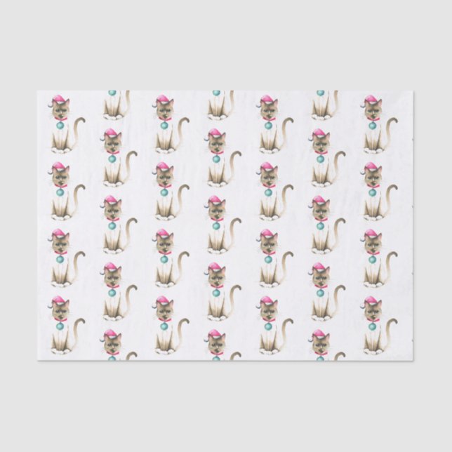 Samiese Cat Christmas Tissue Paper (Front)