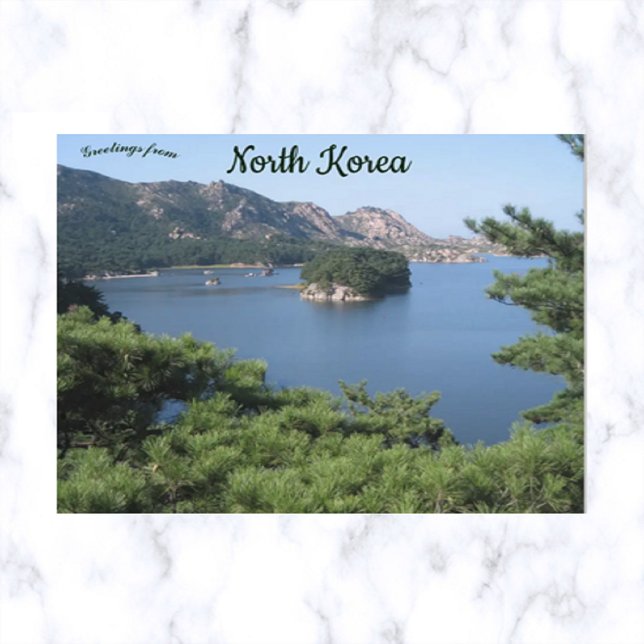 Samil Lake Near the Kumgang Mountains North Korea Postcard (Creator Uploaded)