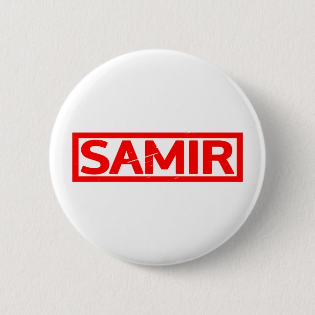 Samir Stamp 6 Cm Round Badge (Front)