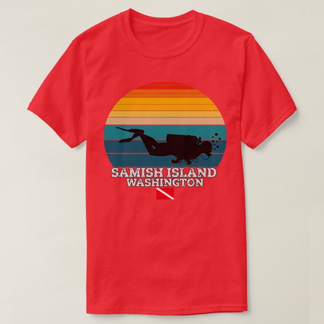 Samish Island US Island Scuba Diving T-Shirt (Design Front)
