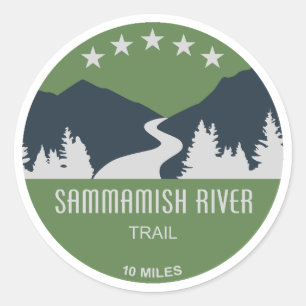 Sammamish River Trail Washington Classic Round Sticker