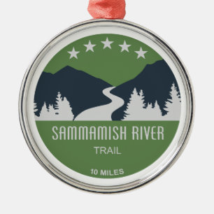 Sammamish River Trail Washington Metal Tree Decoration