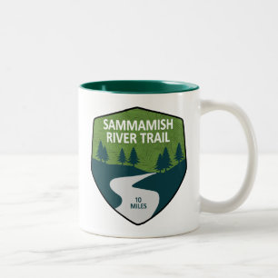 Sammamish River Trail Washington Two-Tone Coffee Mug
