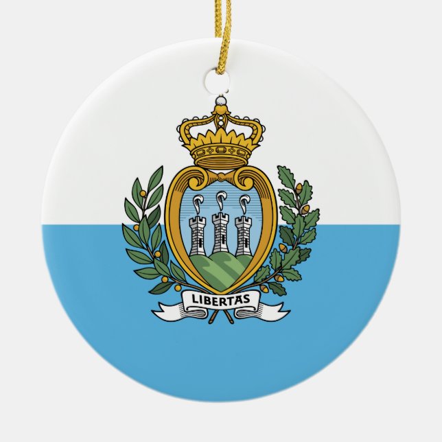 Sammarinese flag Ornament (Front)