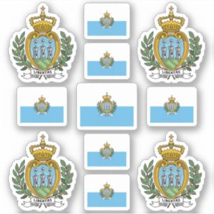 Sammarinese state symbols / coat of arms and flag