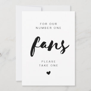 SAMMI Minimal Take A Fan Wedding Sign Invitation