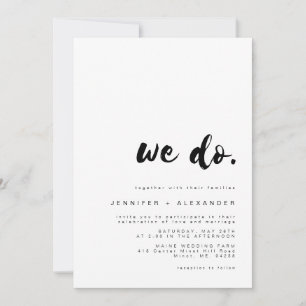 SAMMI Minimal 'We Do' Wedding Invitation