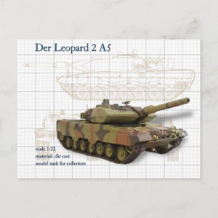 Sammler Modellpanzer Leopard 2 A5 Postcard