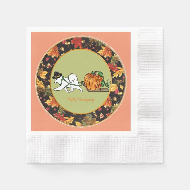 Sammy Decorative Paper  Napkins-Thanksgiving Napkin (Front)