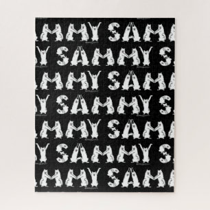 Sammy Spelled in Samoyed Dog Letters Jigsaw Puzzle