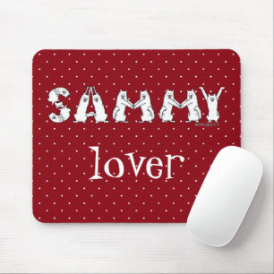 Sammy Spelled in Samoyed Dog Letters Mouse Mat