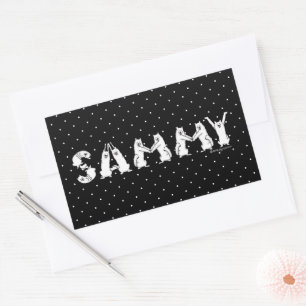 Sammy Spelled in Samoyed Letters Rectangular Sticker