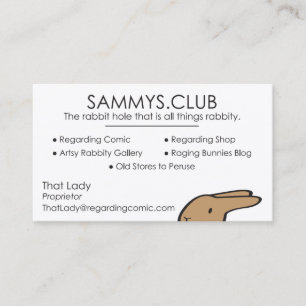 SAMMYS CLUB BUSINESS CARD
