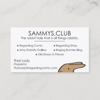 SAMMYS CLUB BUSINESS CARD