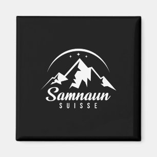 Samnaun Switzerland Ski Resort Skiing Snowboarding Magnet