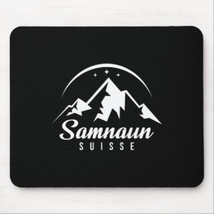 Samnaun Switzerland Ski Resort Skiing Snowboarding Mouse Mat