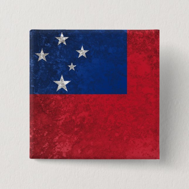 Samoa 15 Cm Square Badge (Front)
