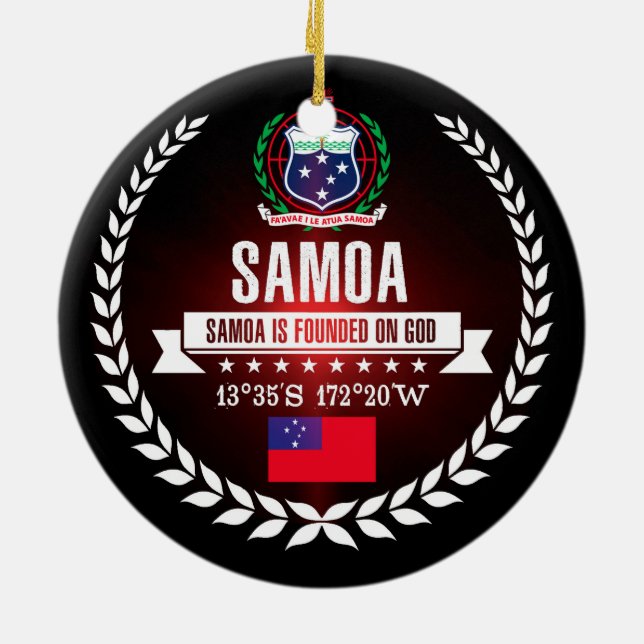 Samoa Ceramic Tree Decoration (Back)