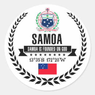 Samoa Classic Round Sticker