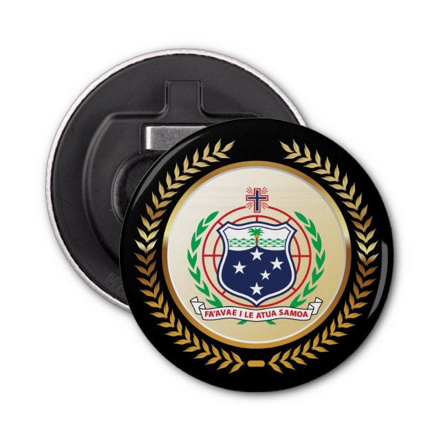 Samoa Coat of Arms Bottle Opener (Front)