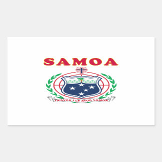 Samoa Coat Of Arms Designs Rectangular Sticker